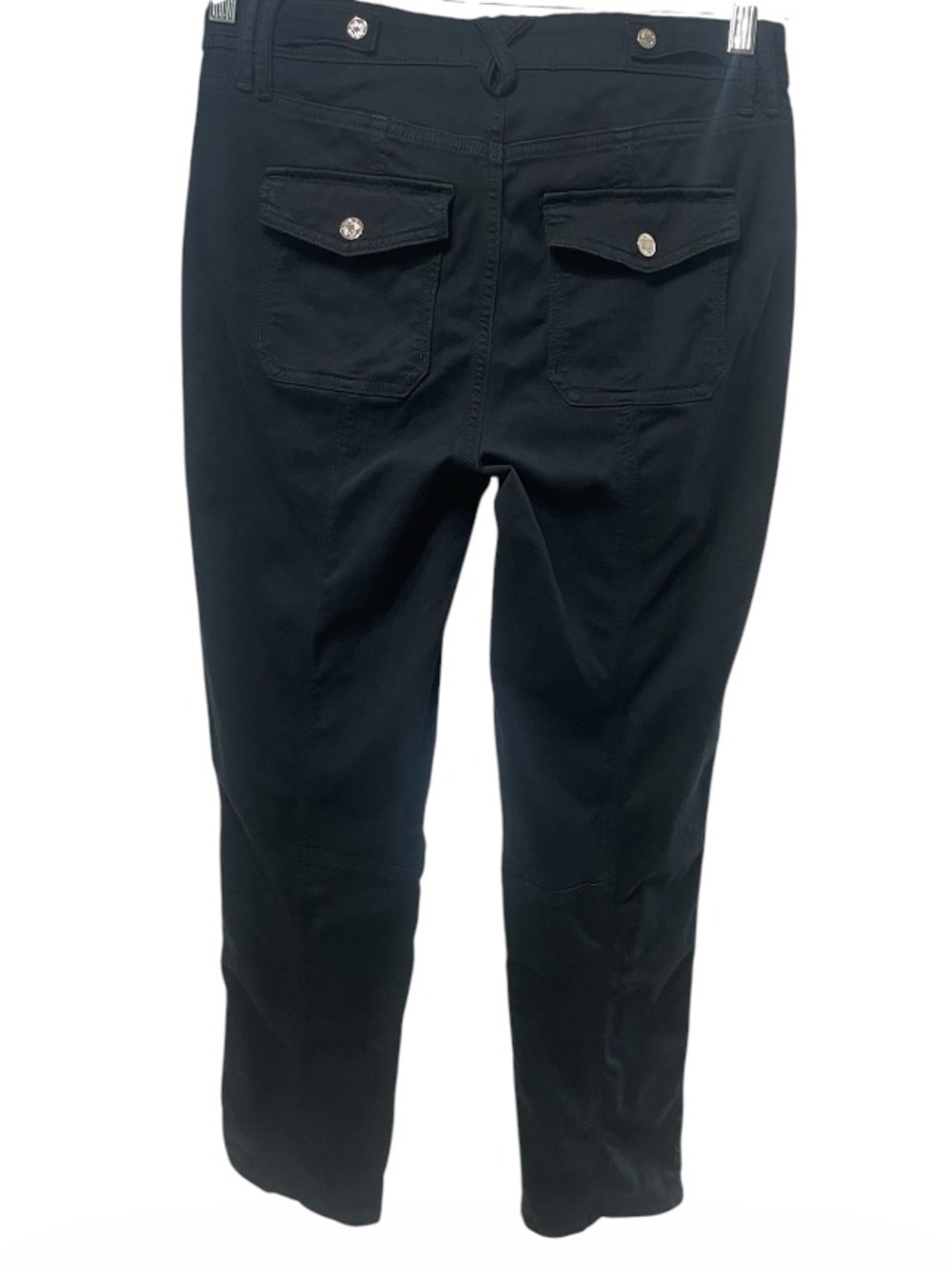 White House Black Market Mid-Rise Straight Crop Pants Size 4 Black Stretch - Picture 4 of 11